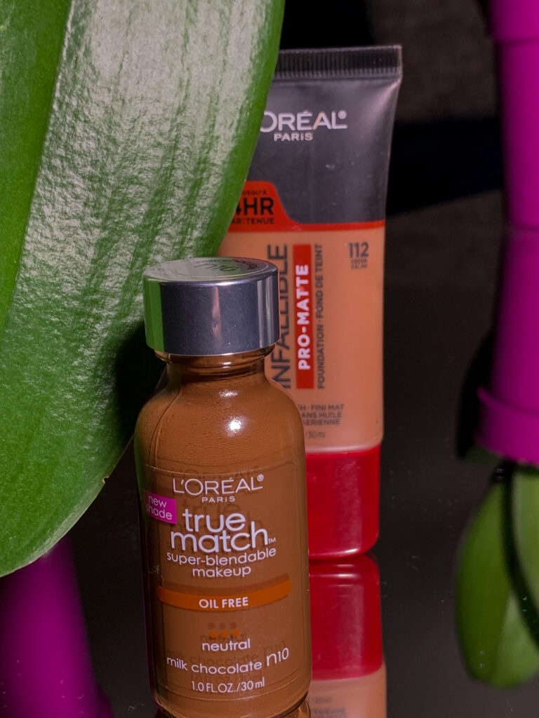 l'oreal infallible pro-matte and true match foundation in 112 cocoa and n10 how to use 