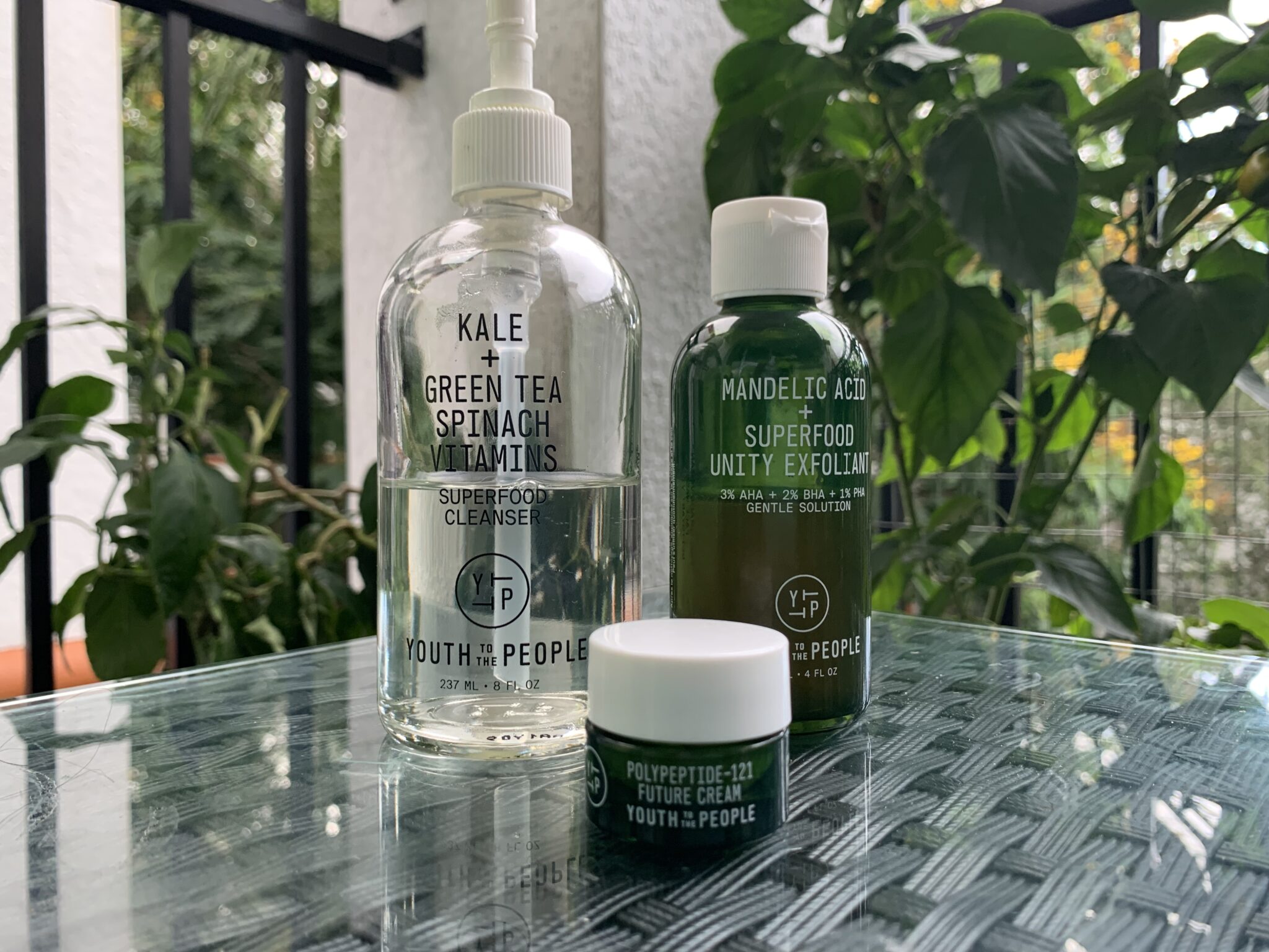 Youth to the people product reviews; kale cleanser, mandelic acid cleanser, polypeptide cream